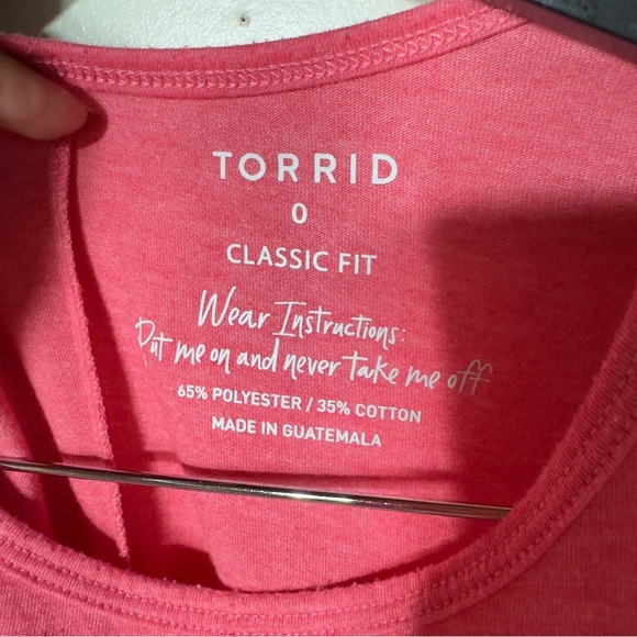 Torrid Everyday Tank - Signature Jersey Made Of Heather Pink Women Size 0X - Picture 4 of 5